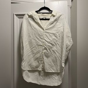 Cream Madewell short sleeve button down size large